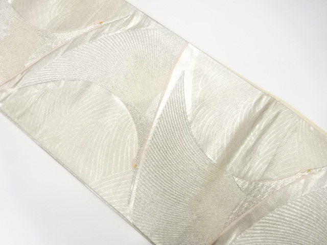 JAPANESE KIMONO / ANTIQUE FUKURO OBI / SILK / WOVEN CRANE